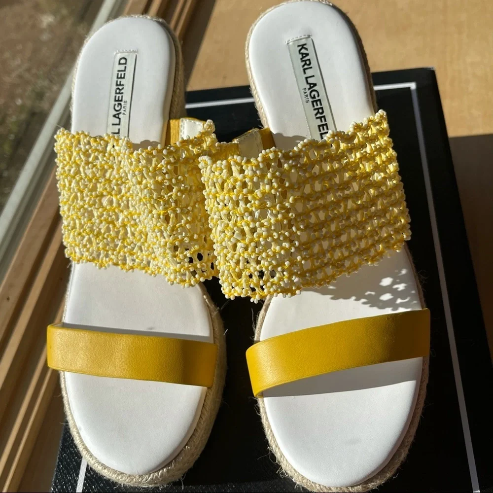 Karl Lagerfeld Paris, New, Celie, Wedge Heels